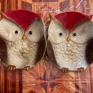 Vintage ceramic Owl bowl set